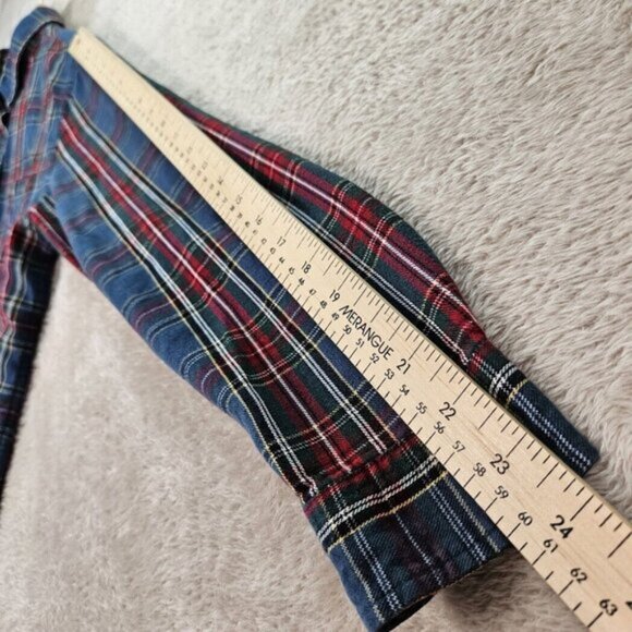 L.L.Bean Women's Scotch Plaid Flannel Shirt Pocket Long Sleeve Outdoor Size S - Picture 6 of 10